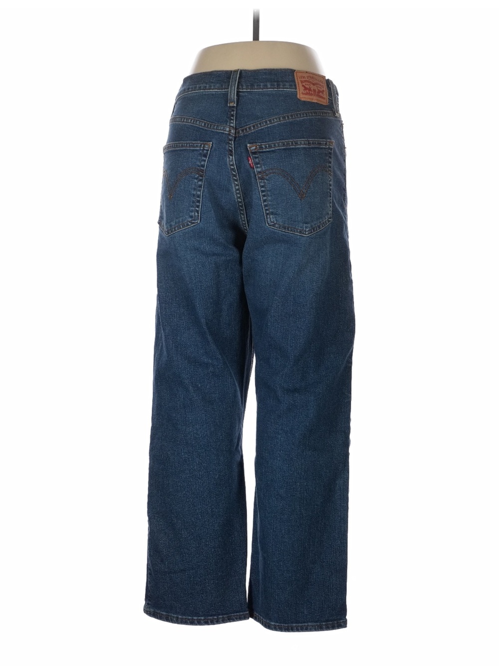 Levi’s Ribcage Straight Ankle Jeans Size 32 Dark Wash High Rise Denim - Picture 3 of 6